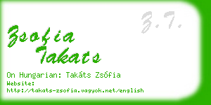 zsofia takats business card
