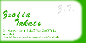 zsofia takats business card